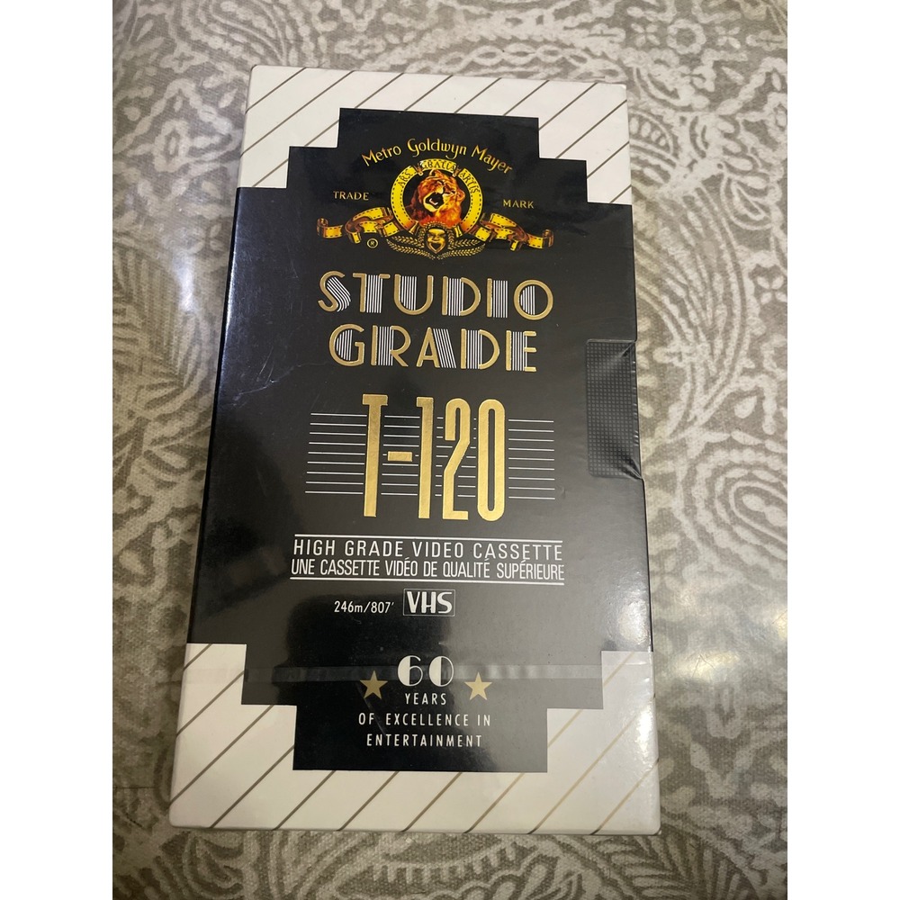MGM Studio Grade T-120 High Grade Blank VHS Video Cassette Tape Factory Sealed